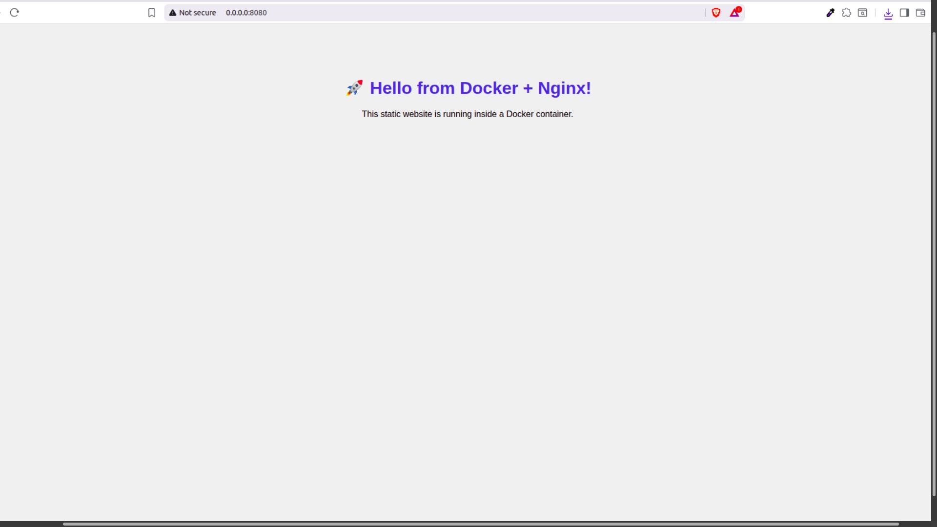 Docker Static Website